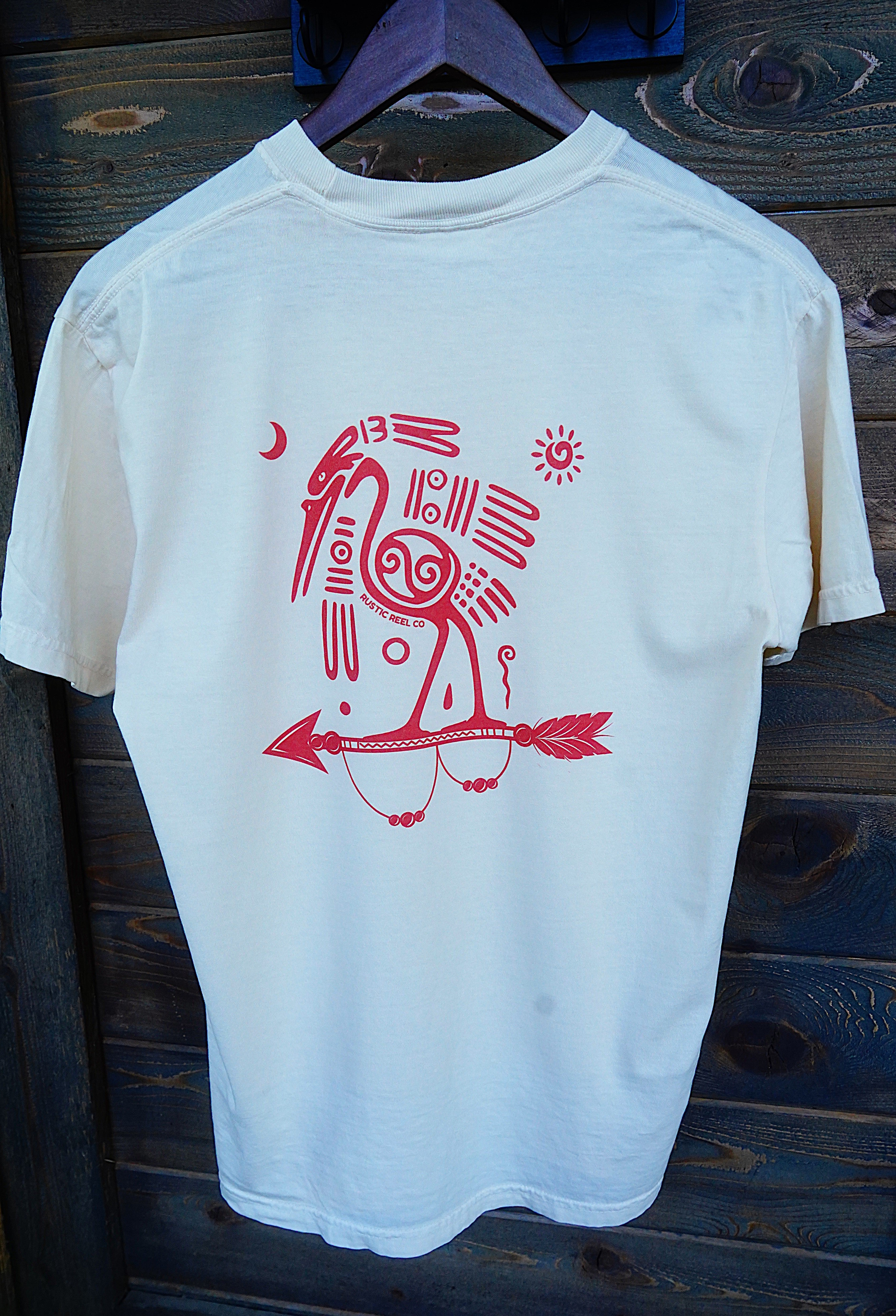 Tribal Crane Tee - Rustic Reel Co.