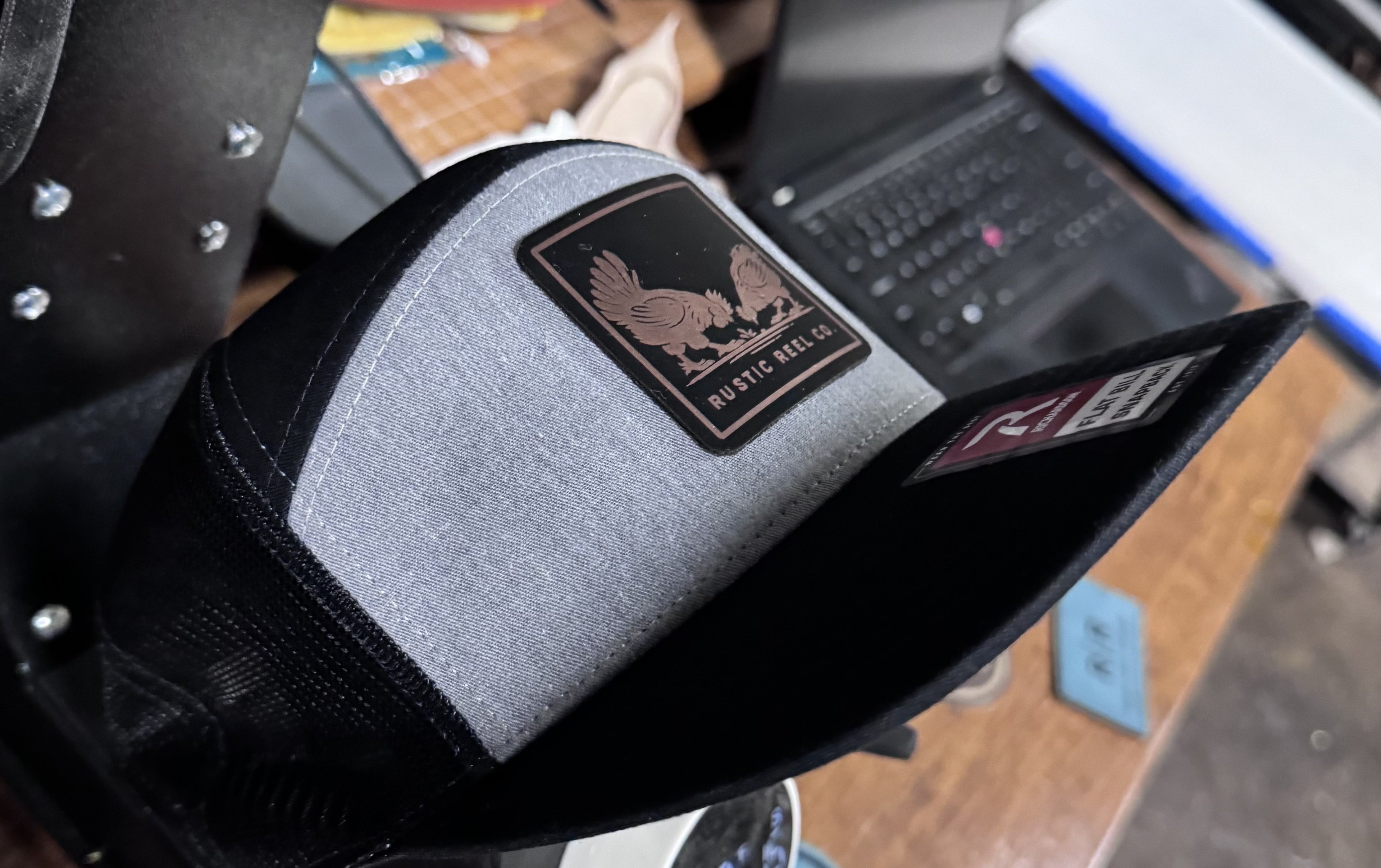 "Chicken Scratch" Hat Black/Copper (Richardson 168)